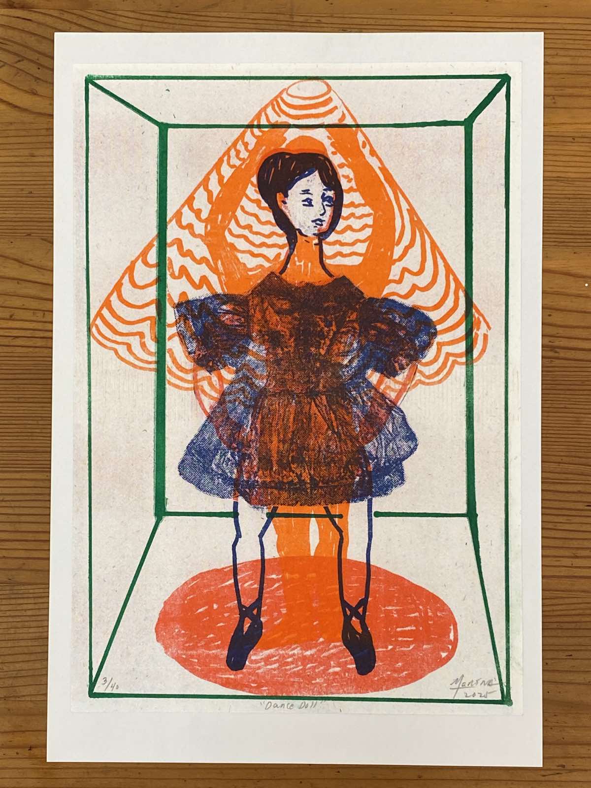 Dance Doll by Marina Cruz (Risograph Print Edition of 40)