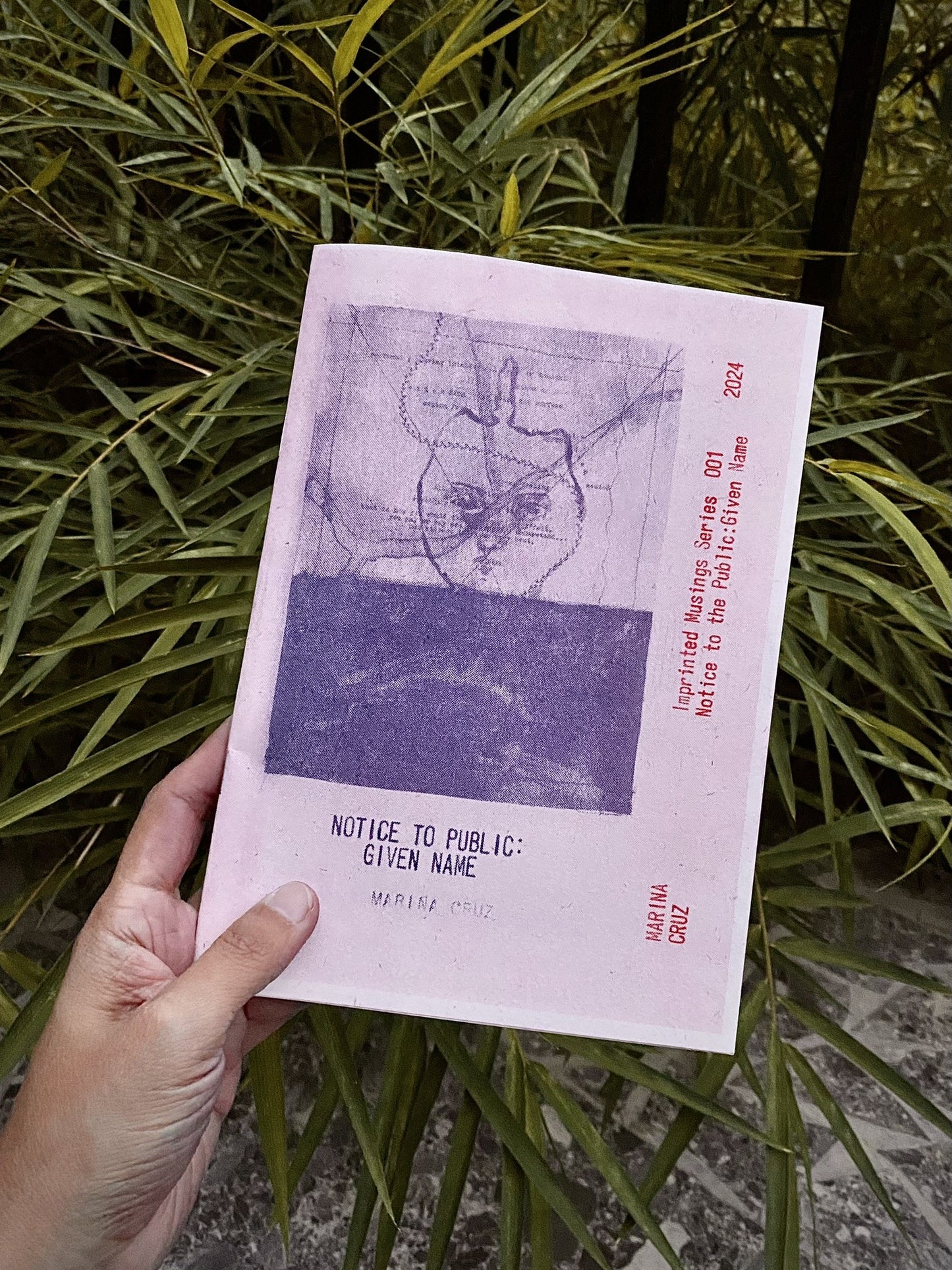 Notice to Public: Given Name (Imprinted Musings Series 001) by Marina Cruz
