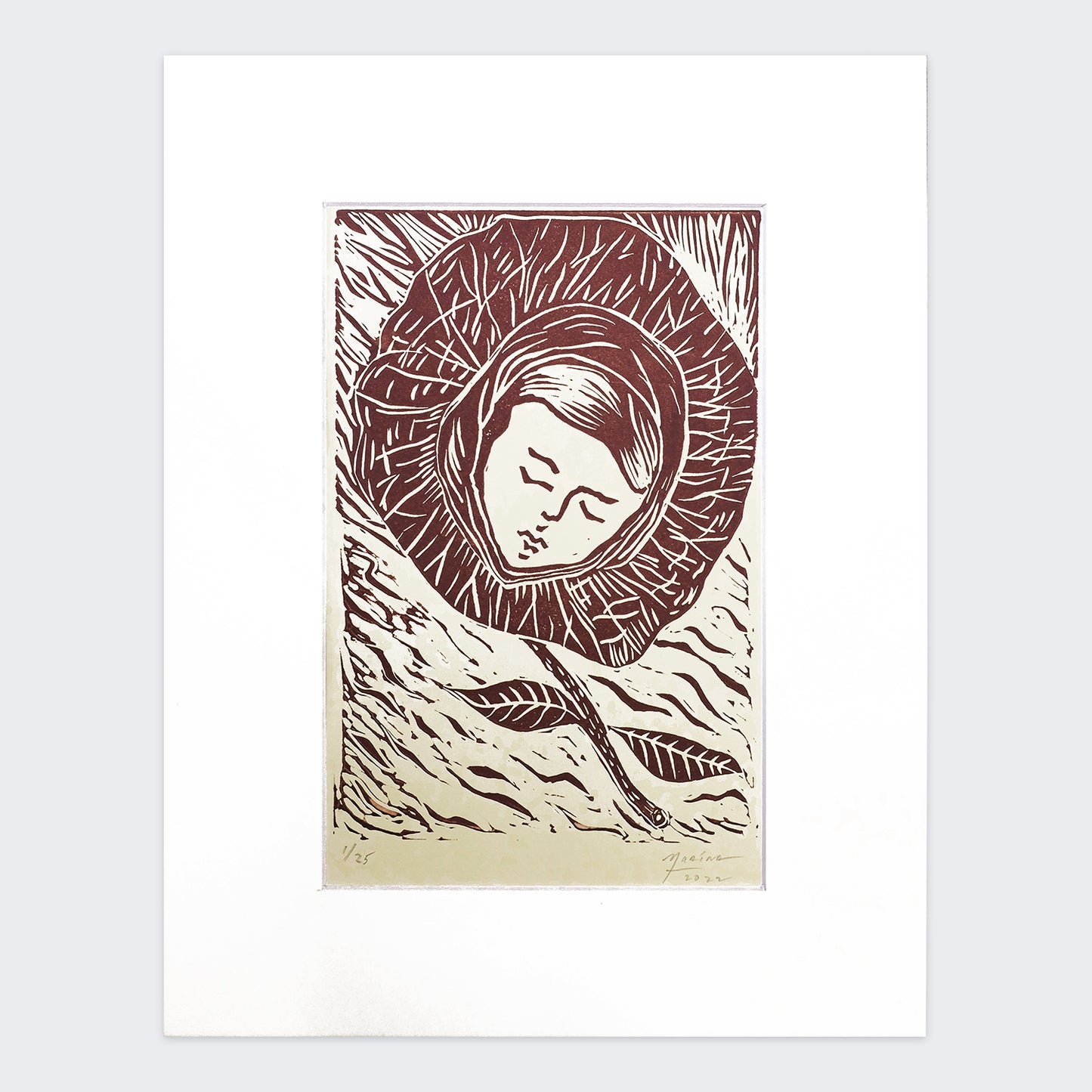 Wind by Marina Cruz (Linoprint Edition of 25)