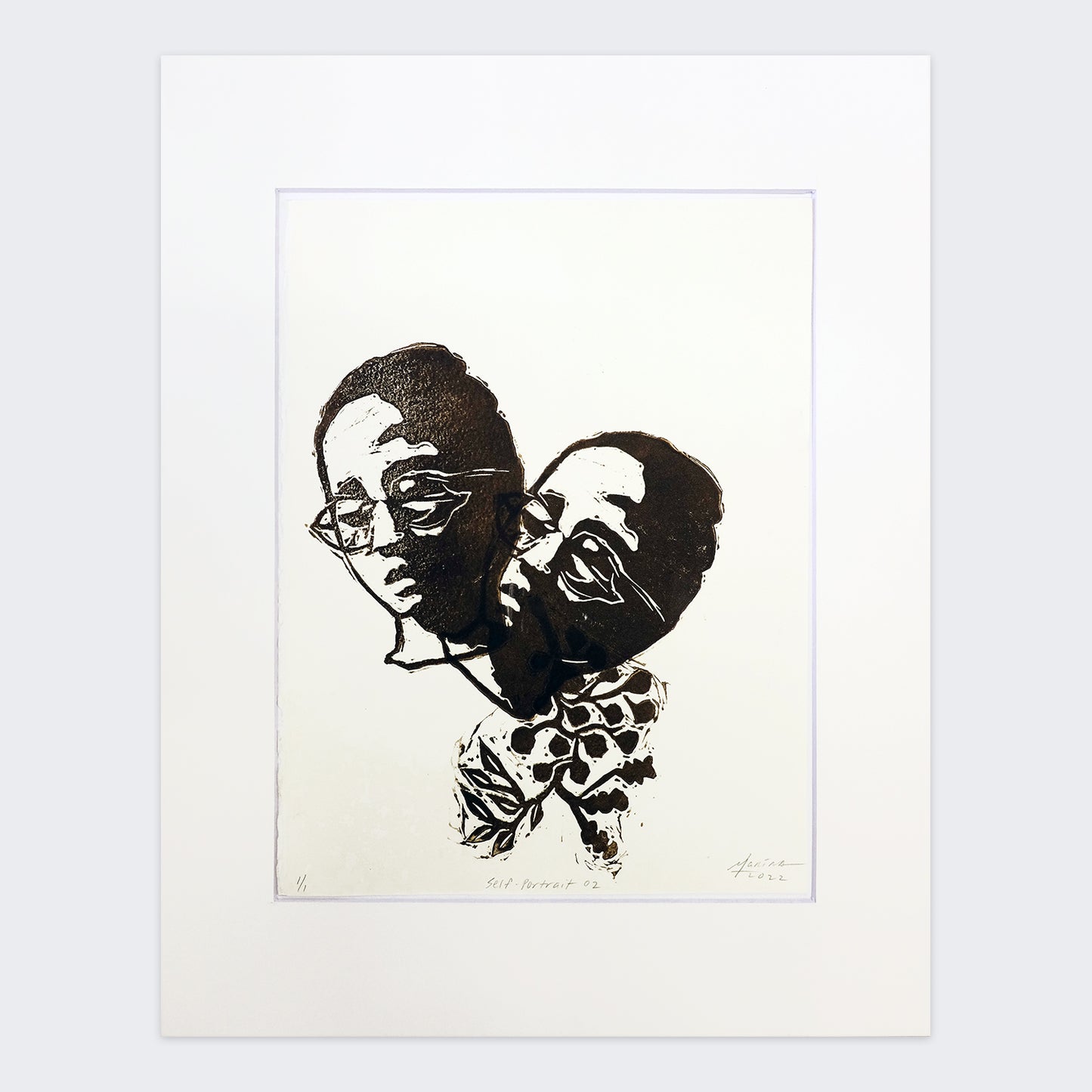 Self Portrait 02 by Marina Cruz (Monoprint 1/1)