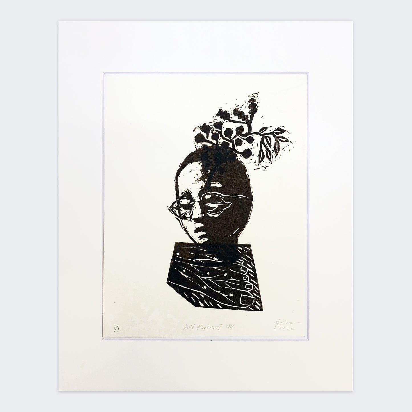 Self Portrait 04 by Marina Cruz (Monoprint 1/1)