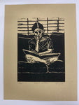 Solace in Pages by Marina Cruz (Linoprint Edition of 25)